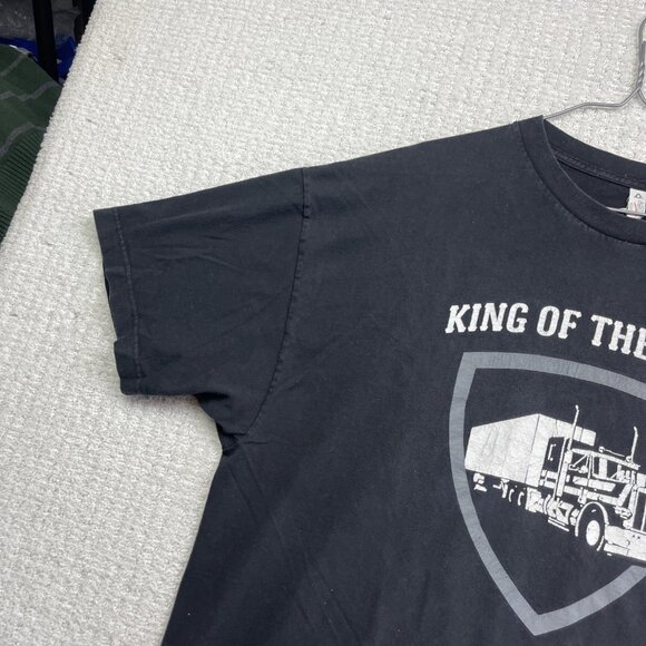 Vintage Y2K Semi Trucks Kings Of The Road Trucker Shirt 2XL Black Short Sleeve - Picture 3 of 11